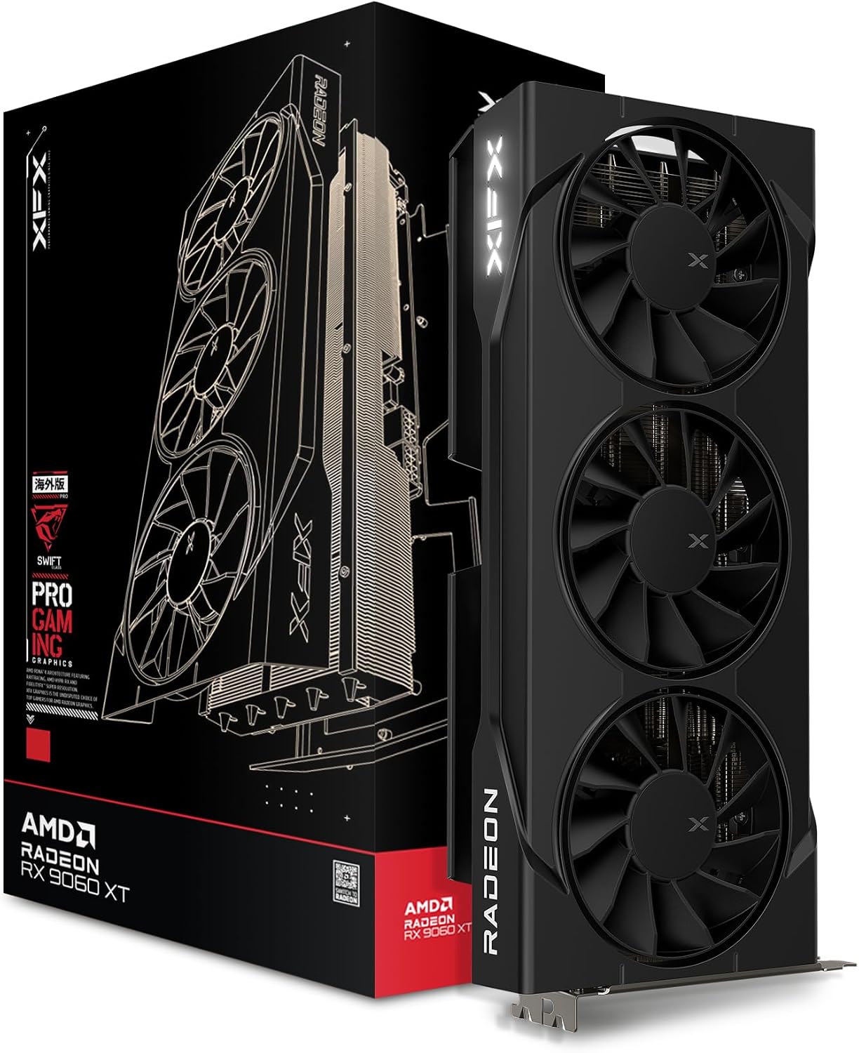 Swift AMD Radeon RX 9060 XT OC - Triple Fan Gaming Graphics Card 16Gb 评论和价格