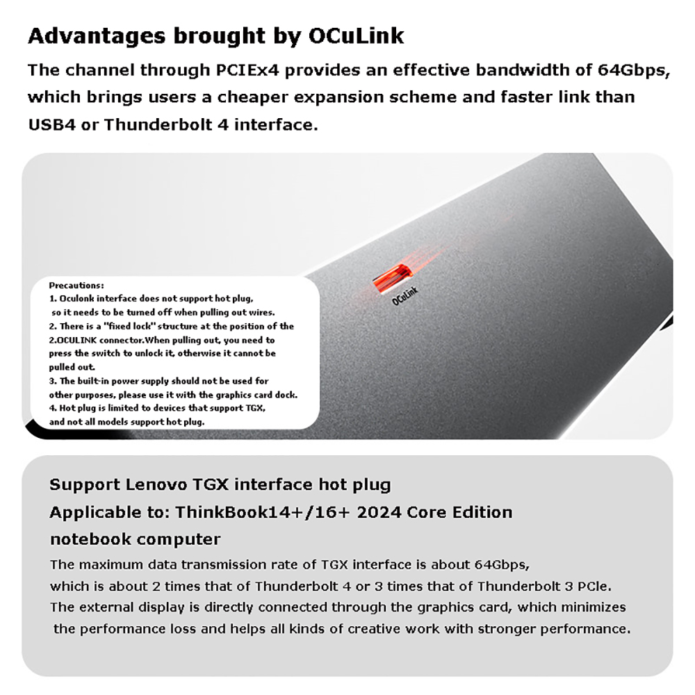 AG02/AG01 EGPU Dock with OCuLi - Oculink Egpu Dock Graphics Card 评论和价格